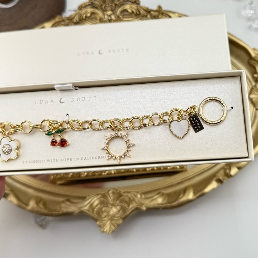Luna Norte Mother of Pearl Charm Bracelet - Picture 5 of 5